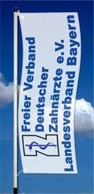 Fahnendesign Freier Verband Deutscher Zahn�rzte e.V. Landesverband Bayern