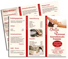 Flyergestaltung Kosmetikstudio M�nchengladbach