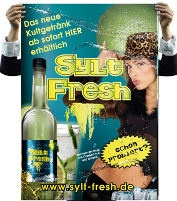 Plakat Poster Kultgetränk Sylt Fresh