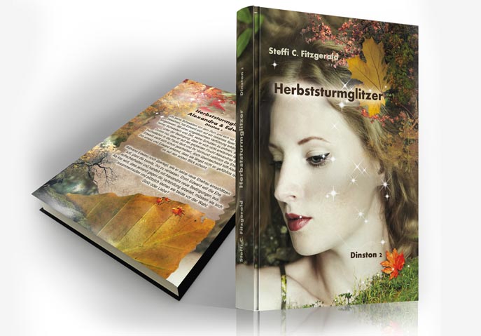 Buchcover Design Liebesroman Herbststurmglitzer