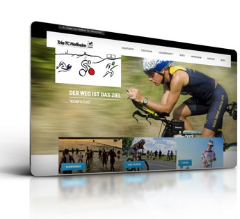 Webdesign  und CMS Triathlon Hofheim