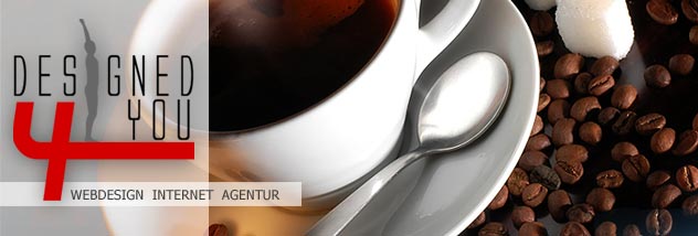 Werbung und Design für Kaffee