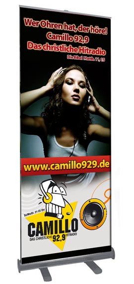 Roll Up Display Hitradio Camillo 92,9 Fürth