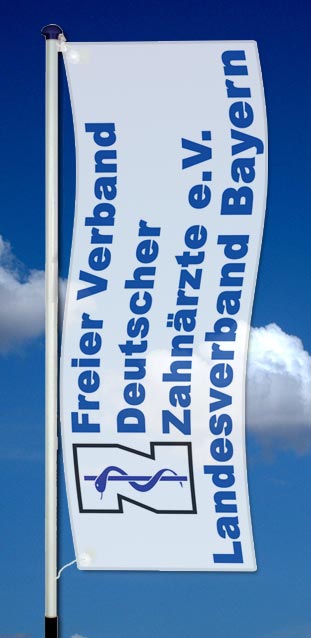 Fahnendesign Freier Verband Deutscher Zahnärzte e.V. Landesverband Bayern