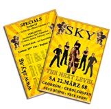 Flyergestaltung DIN A6 SKY Coverband