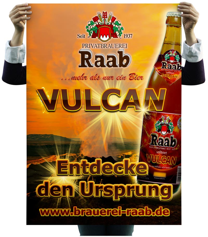 Plakat Poster Einführung neue Biermarke Zeilberg Dunkel