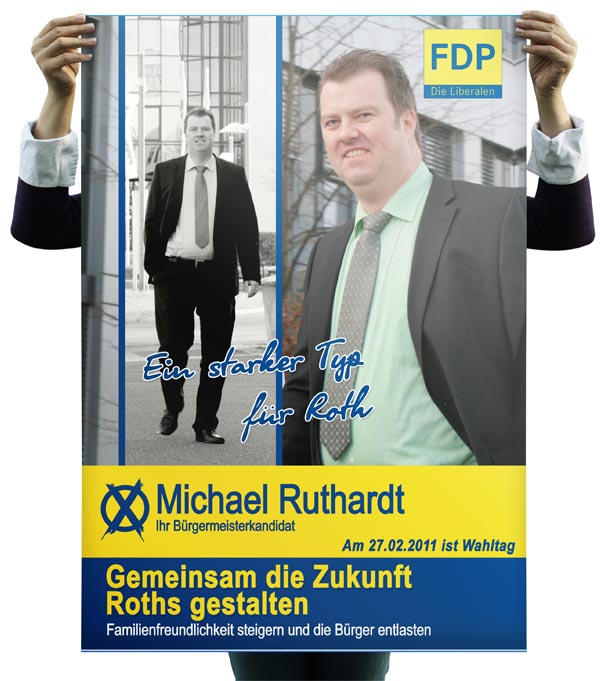 Plakat Poster Wahlplakat Bürgermeisterwahl