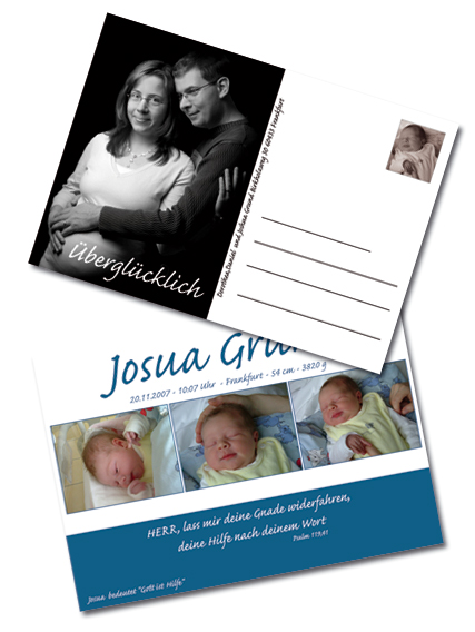 Postkarte Geburtsanzeige Geburtskarte