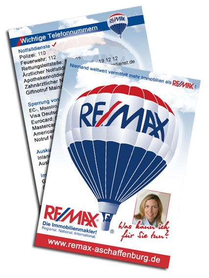 Postkarte Remax - die Immobilienmakler