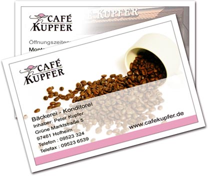 Visitenkarte Café Kupfer Hofheim