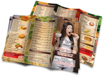 Flyer Pizzeria Heimservice Buch