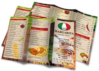 Flyer Pizzeria Margarita Petersberg