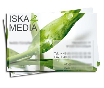 Designerkarte für Iska-Media Nürnberg