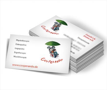 Visitenkarten Physioteraphie Cooperando in Lich