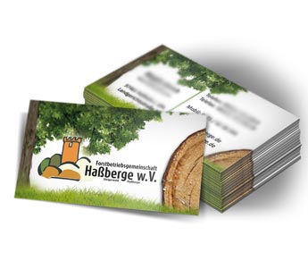 Visitenkarten Forstbetriebsgemeinschaft Haßberge w.V.