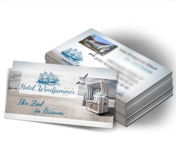Visitenkarten Hotel Windjammer Büsum