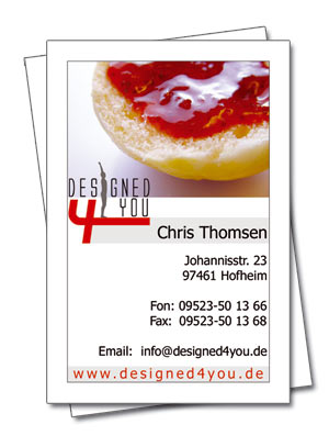 Visitenkarte designed4you Webdesign