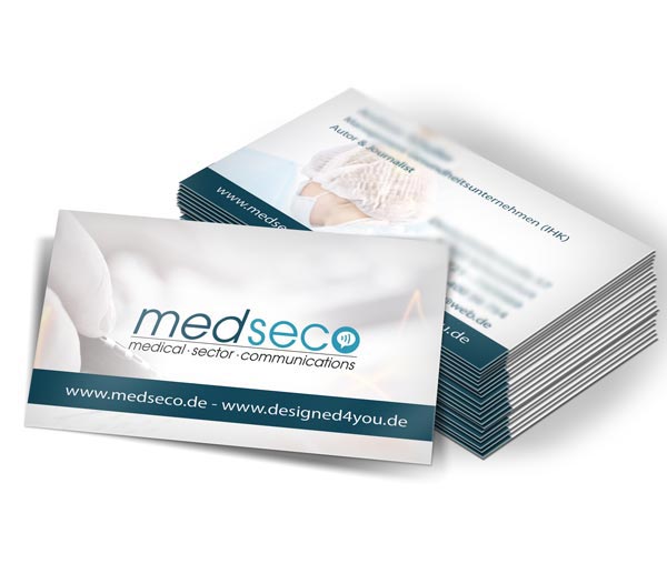 Visitenkarten medseco - Management für Gesundheitswesen