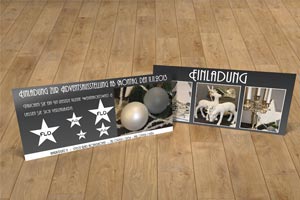 Postkarte Einladung Weihnachtsausstellung 