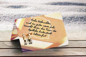 Weihnachtskarte Apotheke Schweinfurt